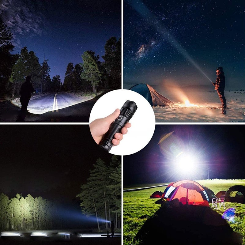 UltraFlash™️ - Lampe de poche étanche ultra-brillante avec une portée de 500m (câble USB GRATUIT)