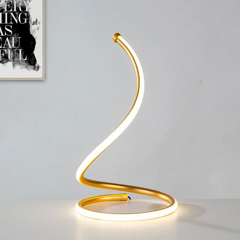 Lampe Spirale Chic en Verre Doré
