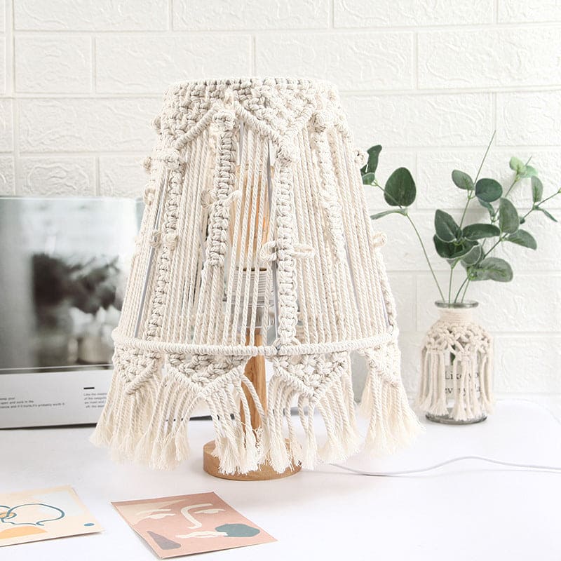 Lampe de Table Tressée Chic pour Ambiance Douce