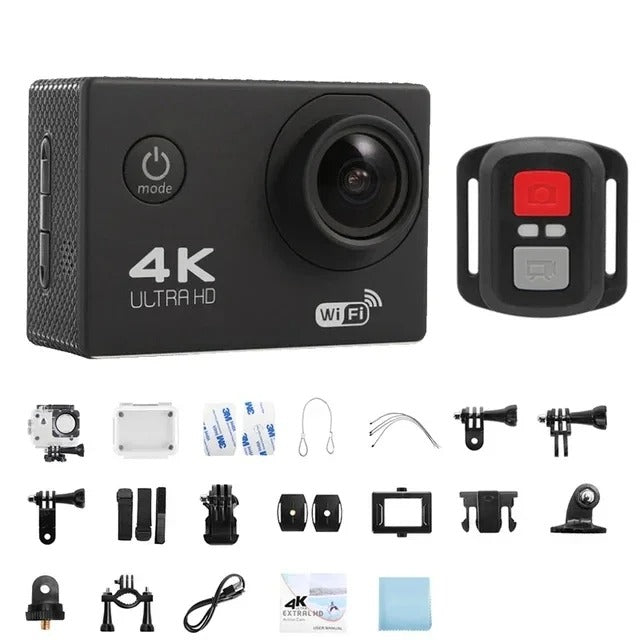 Caméra Sport 4K Ultra HD, étanche, WiFi
