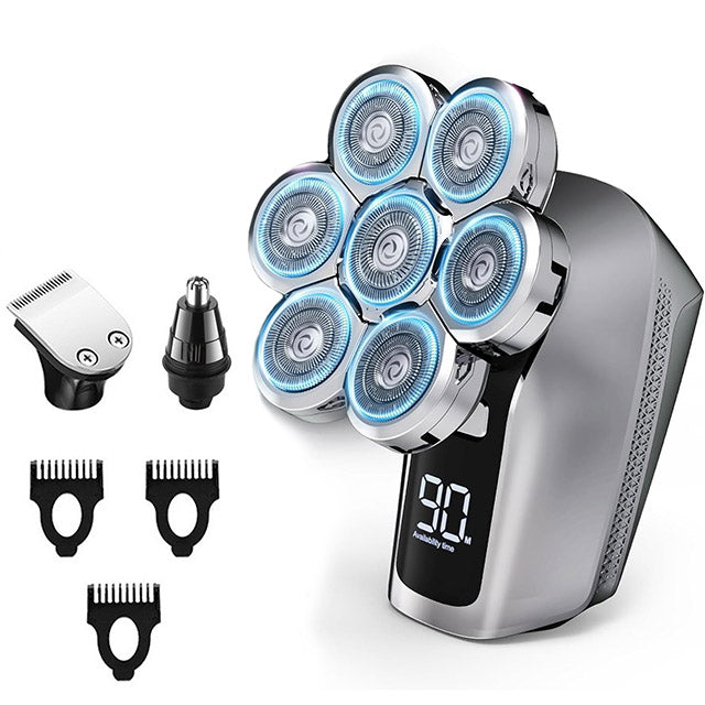 Rasoir Élégant 7 Lames pour Homme avec LED et Fonction Multiblade