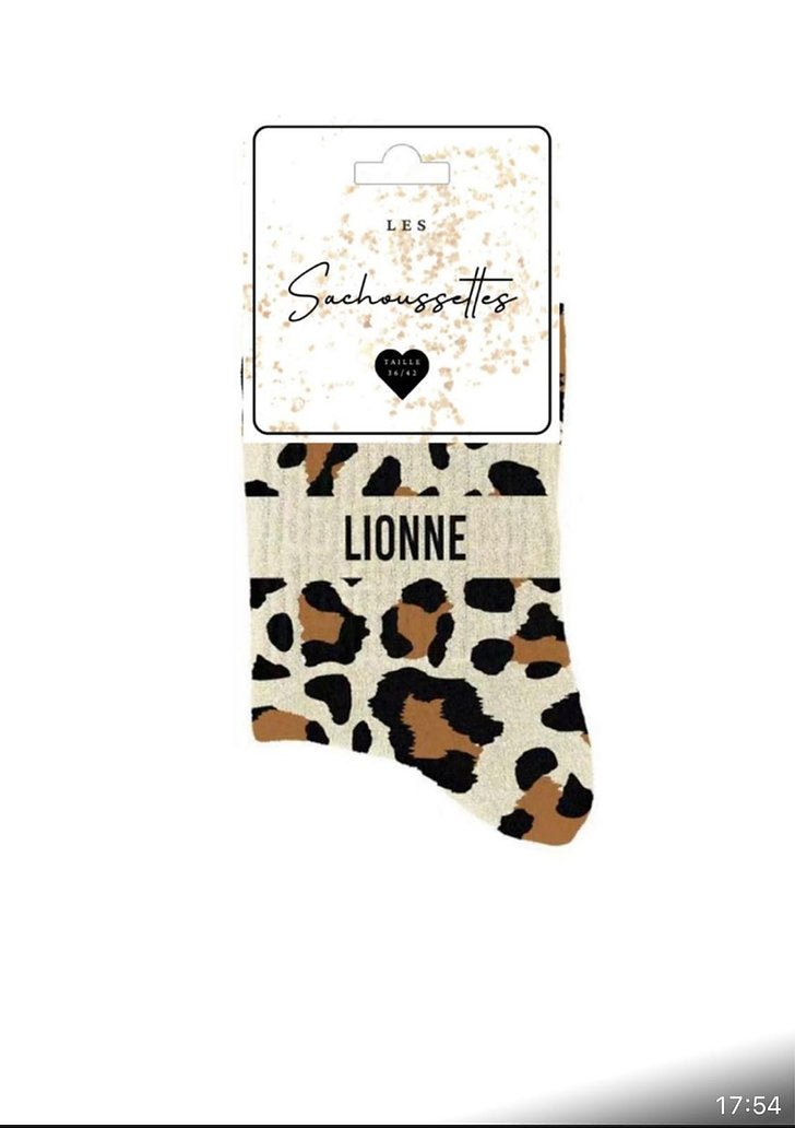 Chaussettes à paillettes - Lionne