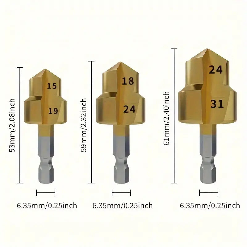 MaxHole™ - Mèche Ébavureuse Acier pour Tuyaux Plomberie