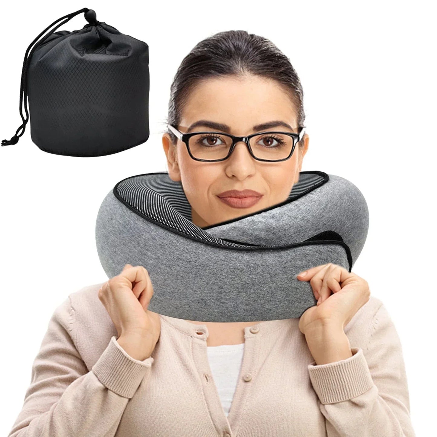 Oreiller de Cou Ergonomique à Mémoire de Forme Amovible