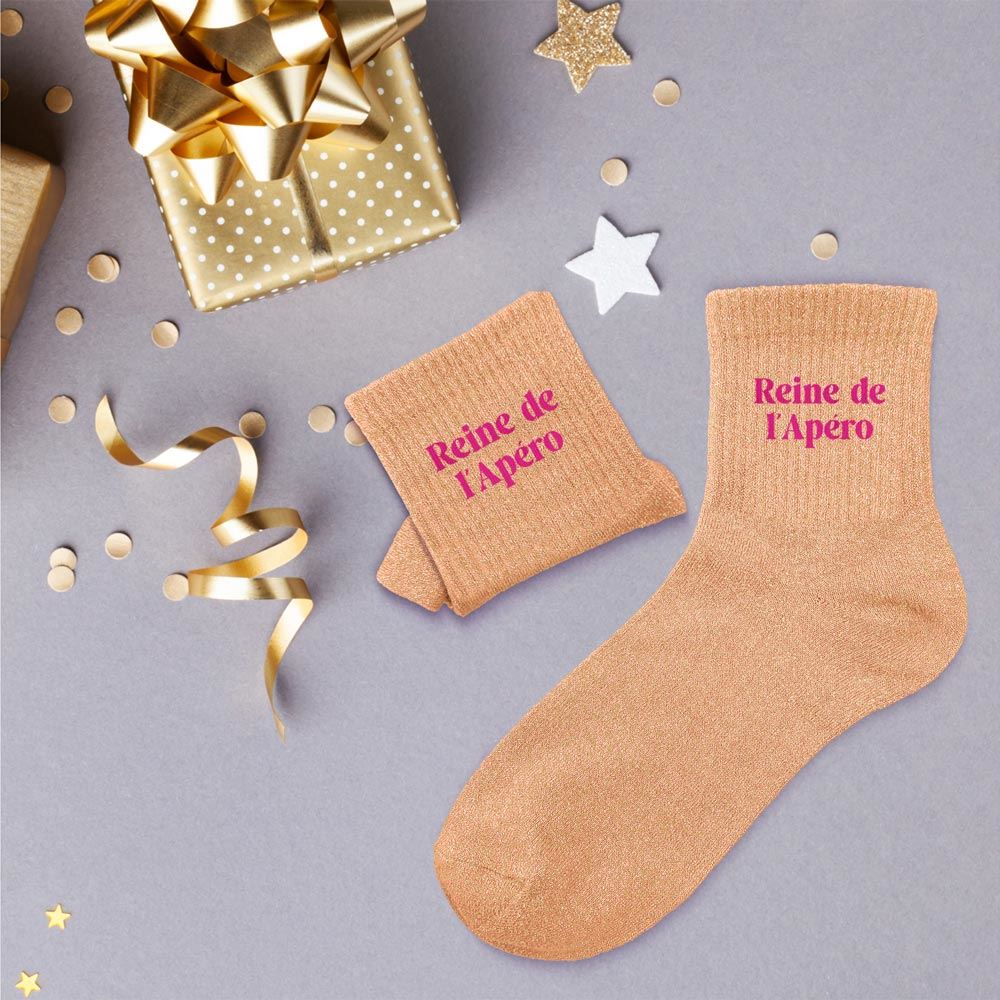 Chaussettes à Paillettes - Reine de l'apéro