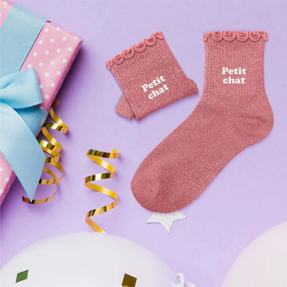 Chaussettes à Paillettes - Enfant - Petit Chat