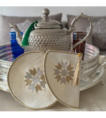 Set de 6 verres à thé marocain beldi doré