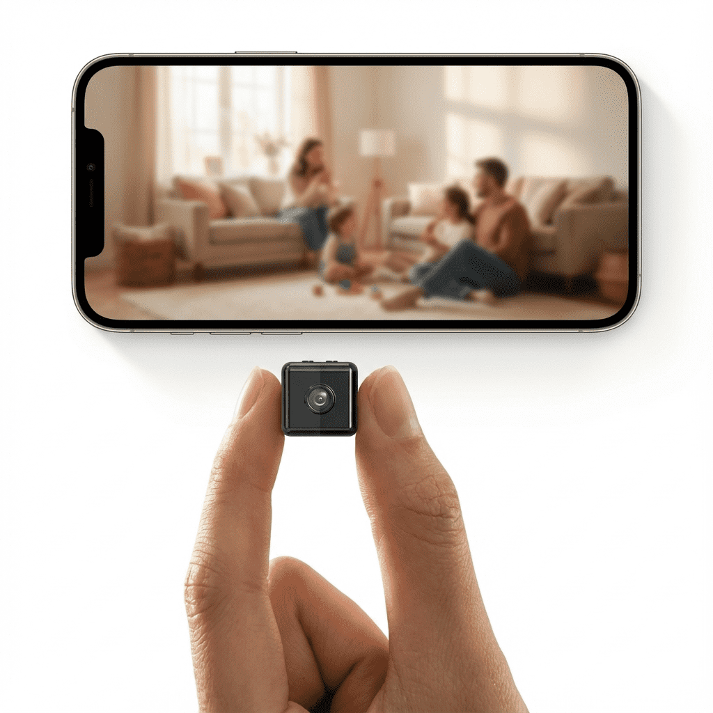 Caméra de Surveillance Intérieure 1080P WiFi Compacte