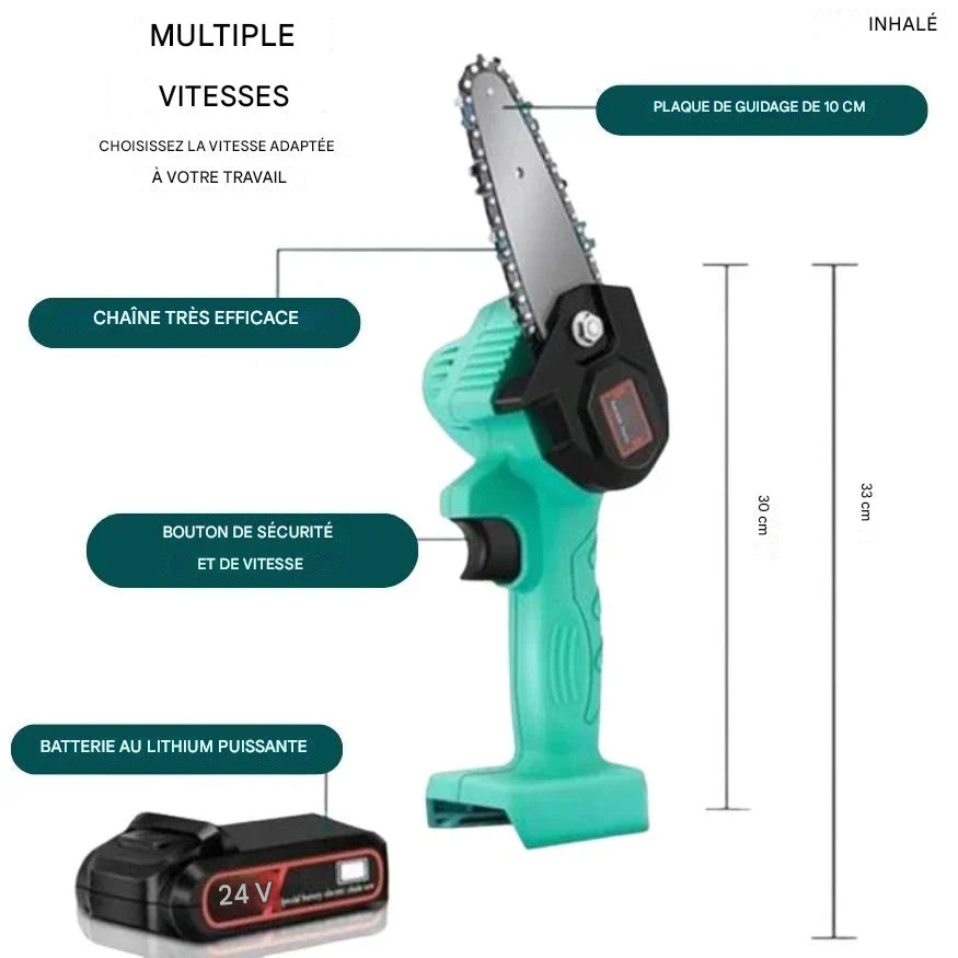 TurboSaw™ - Tronçonneuse Sans Fil Compacte Haute Performance