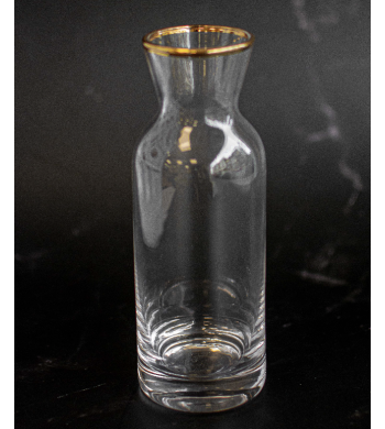 Lot de 6 verres à eau strié liseré or 200ml