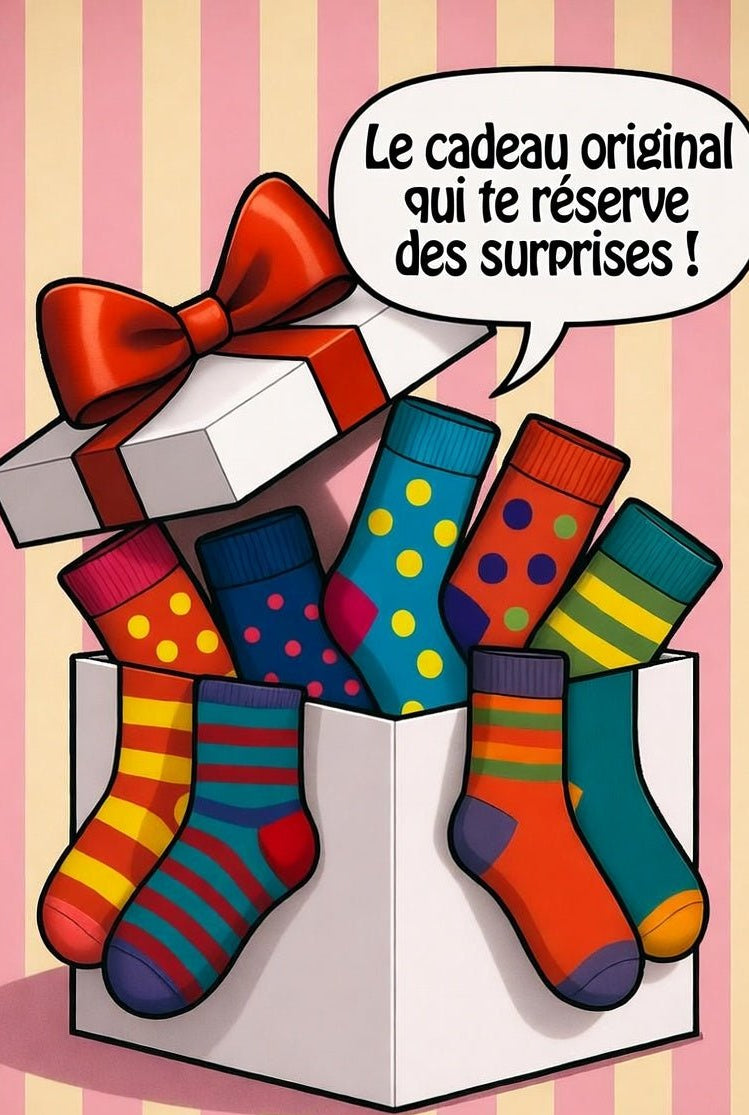 🧦 Chaussettes Mystères – Le Cadeau Original qui Réserve des Surprises ! 🎁