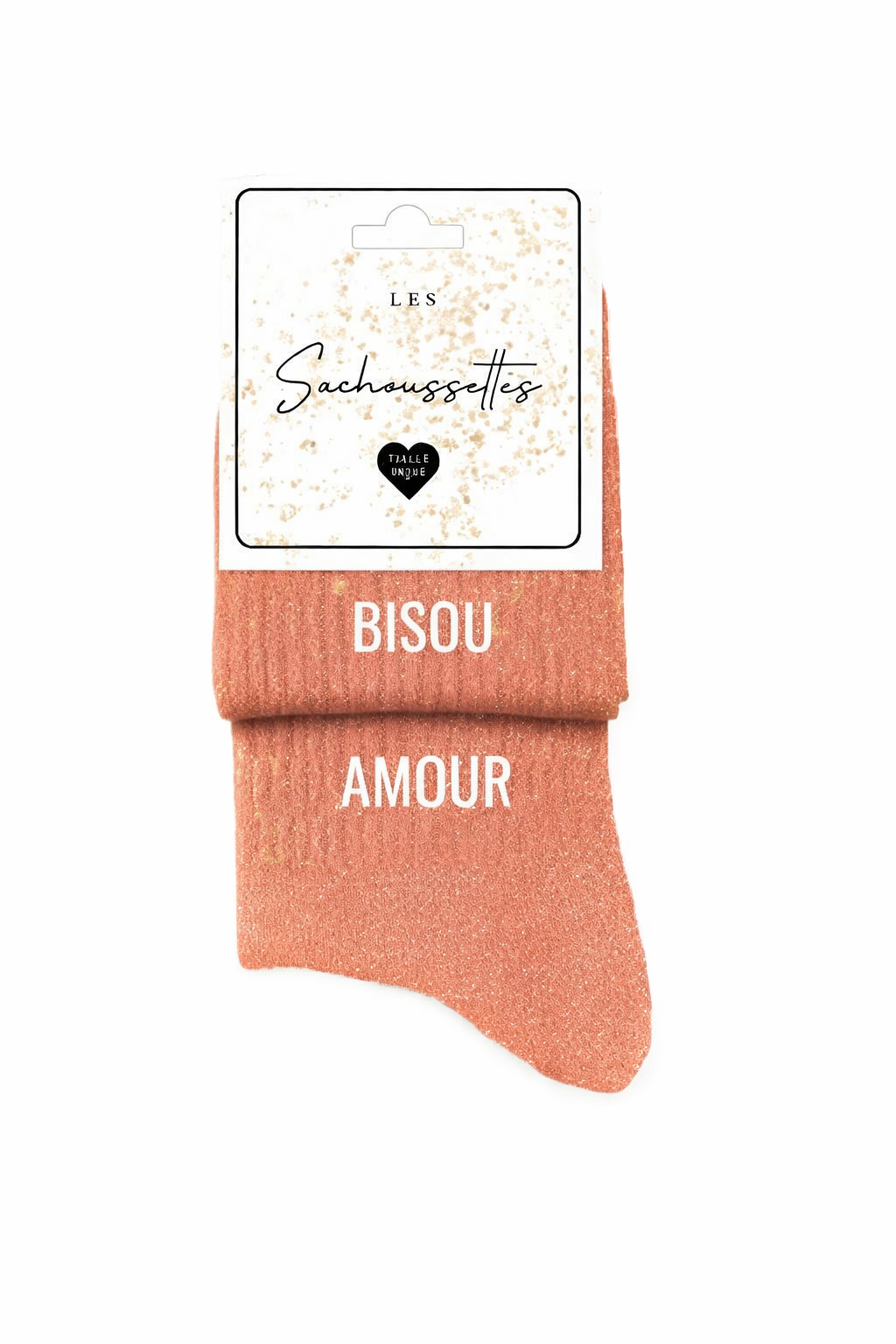 Chaussettes à paillettes - Bisou Amour
