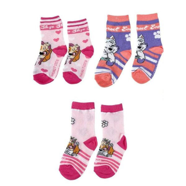 Pack de 3 paires de chaussettes fille Pat’ Patrouille