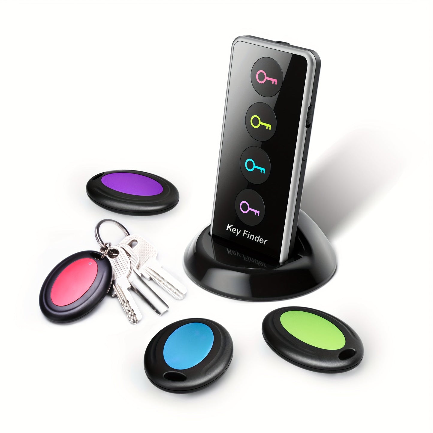 Localisateur de Clés Bluetooth Pratique avec 1 Émetteur et 4 Récepteurs