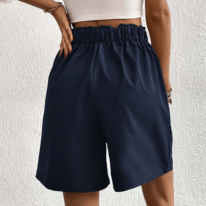 Short Plissé Femme, taille haute