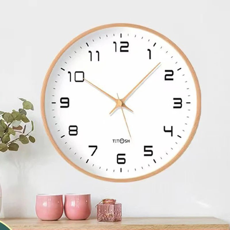 Horloge Murale Minimaliste en Bois
