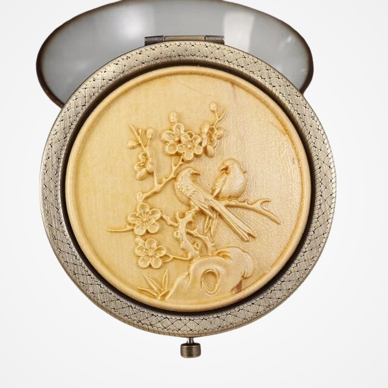 Miroir De Poche Décoratif Bois