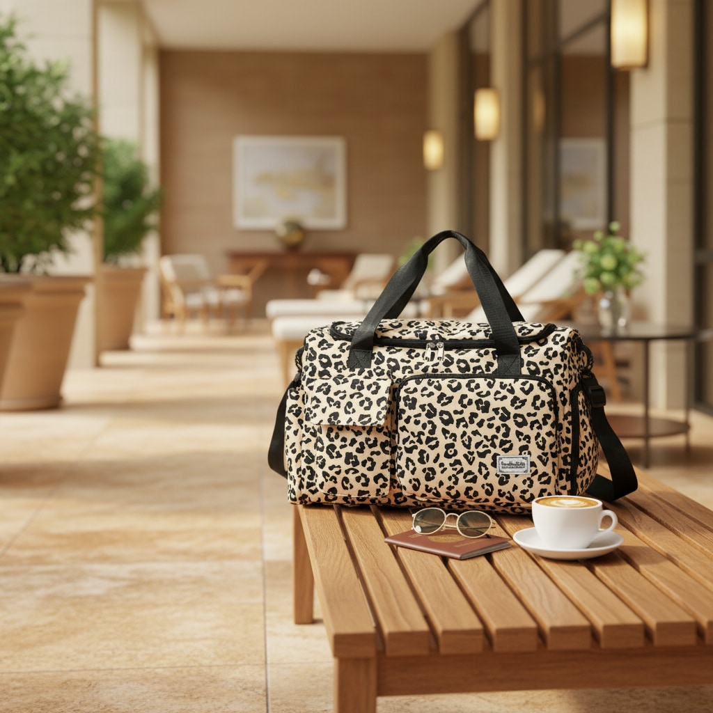 ANTARES - Sac de Voyage Léopard Femme