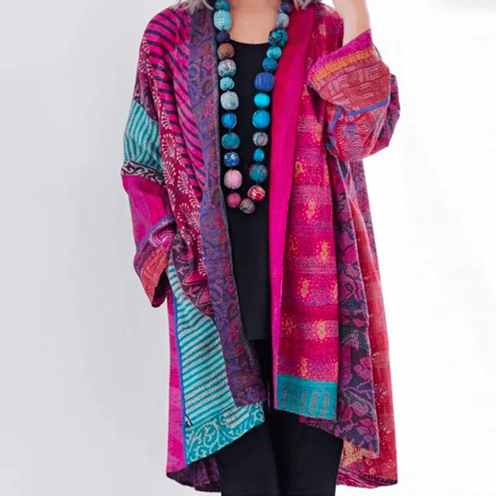Cardigan Coloré Femme, style rétro-moderne