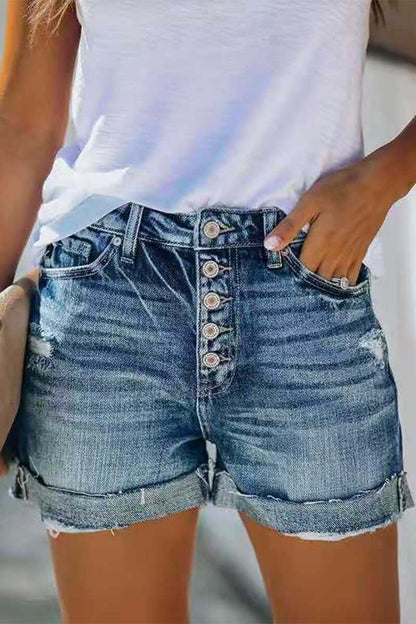 Short en Jean Femme, taille mi-haute