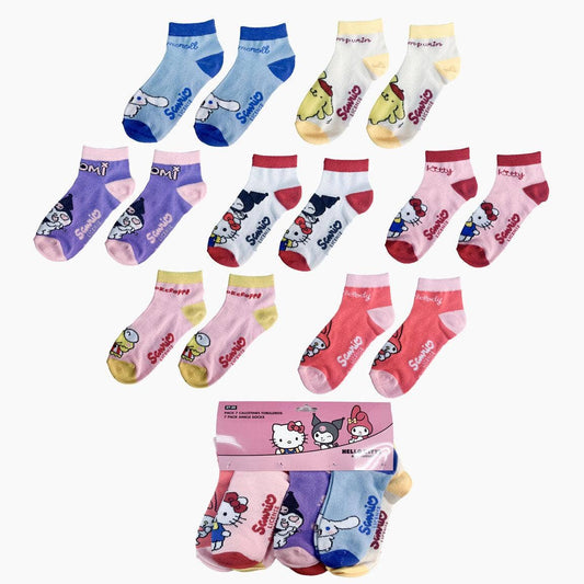 Pack - Lot de 7 paires de chaussettes enfant - Hello Kitty