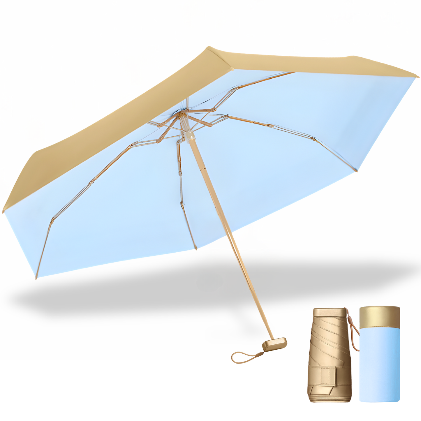 SunGuard - Mini Parapluie Compact UPF 50 Anti-UV et Pluie