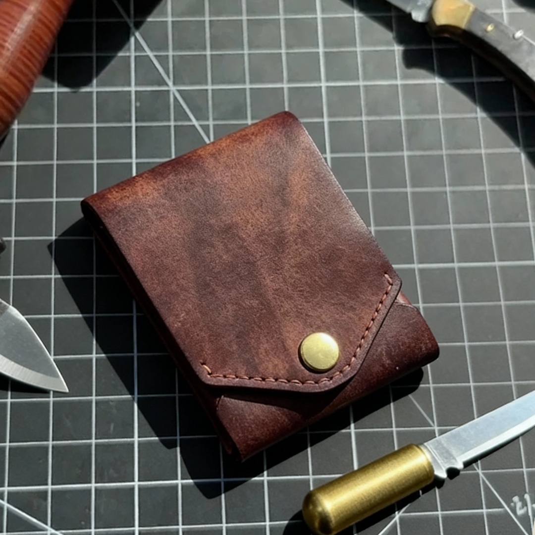 VintaCarry - Portefeuille Vintage Mince en Cuir PU