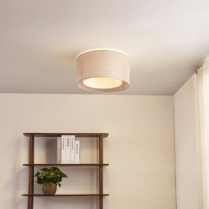 Plafonnier Soula de Lindby Ø 40 Cm Beige Plastique E27 – photo 2