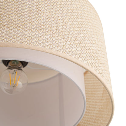 Plafonnier Soula de Lindby Ø 40 Cm Beige Plastique E27 – photo 6