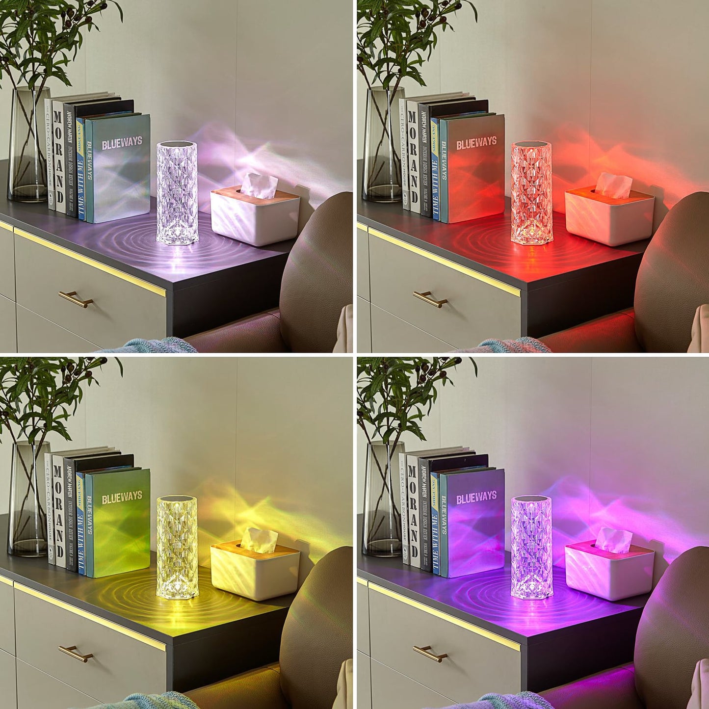 lampe à poser LED rechargeable Lindby Louane, 21,5 cm, USB, RGBW