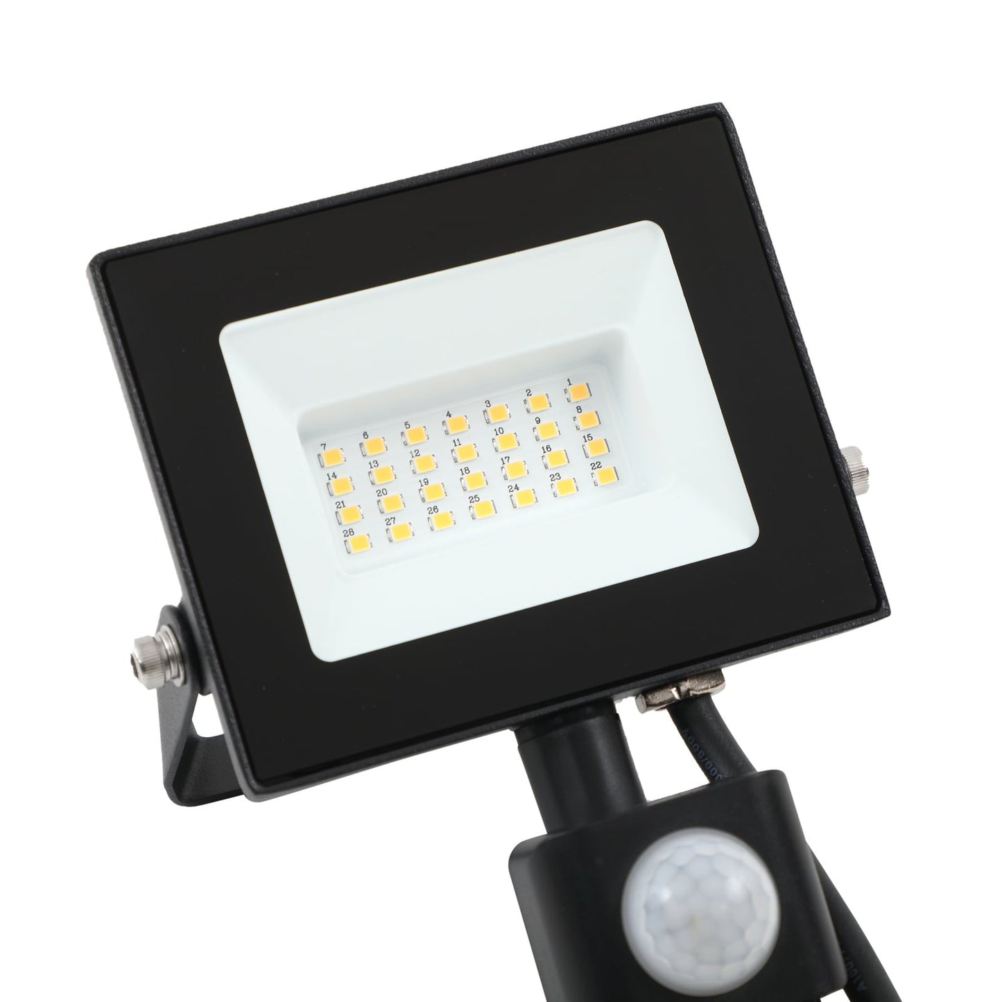 Prios Maikel Projecteur d'extérieur LED, 20 W, 1500 lm, métal, capteur