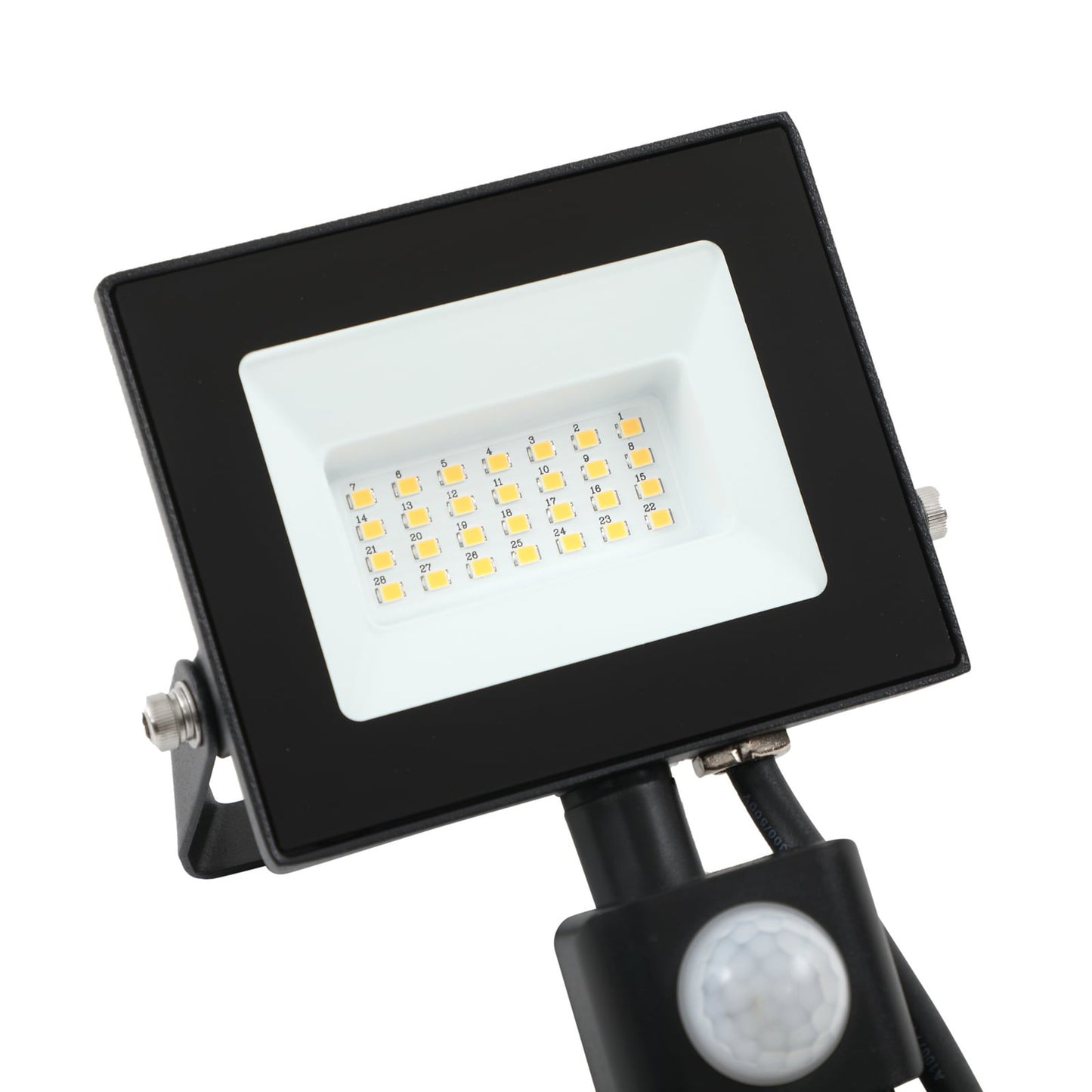 Prios Maikel Projecteur d'extérieur LED, 20 W, 1500 lm, métal, capteur