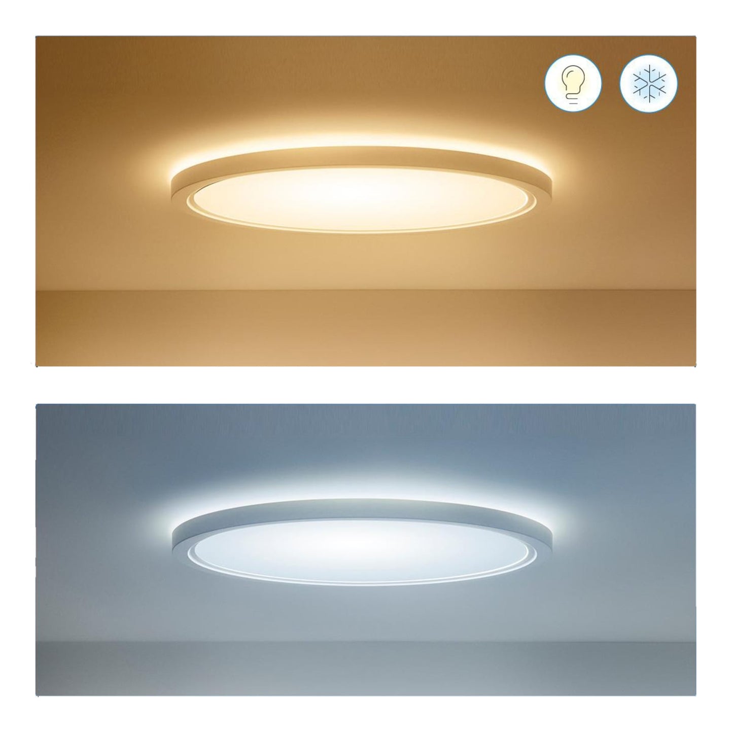 Plafonnier LED WiZ SuperSlim RGBW Ø42cm blanc