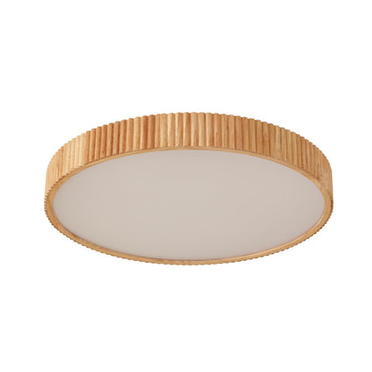 Plafonnier LED Lindby Velua Blanc Bois Clair CCT Ø 50 Cm – photo 4
