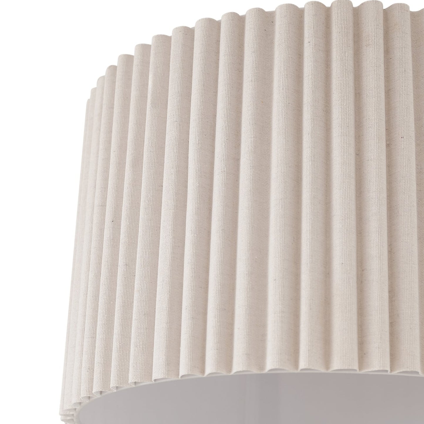 Plafonnier Lindby Libbie, Ø 45 cm, lin, couleur crème