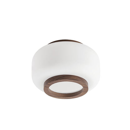 Plafonnier LED Quitani Shiro Ø 28 Cm Bois Verre CCT – photo 4