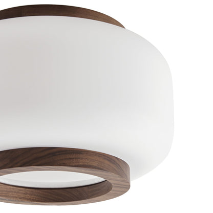 Plafonnier LED Quitani Shiro Ø 28 Cm Bois Verre CCT – photo 6