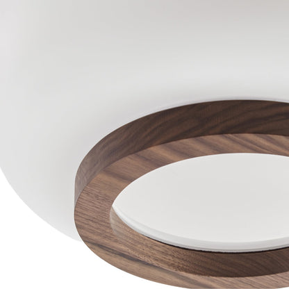 Plafonnier LED Quitani Shiro Ø 28 Cm Bois Verre CCT – photo 7