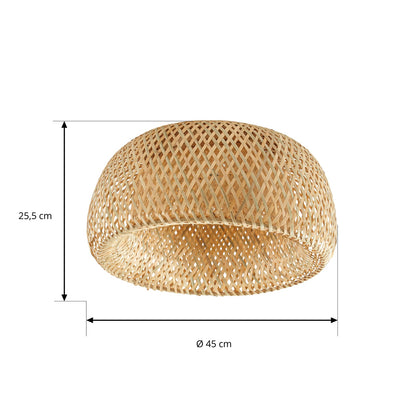 Plafonnier Lindby Jadwiga Ø 45 Cm Bambou E27 – photo 5