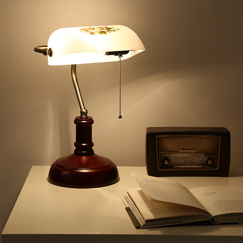 Lampe de Bureau Rétro en Verre