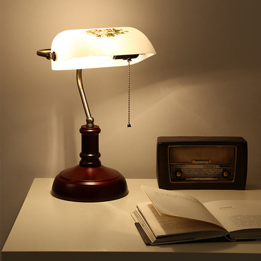 Lampe de Bureau Rétro en Verre