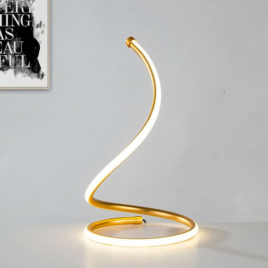 Lampe Spirale Chic en Verre Doré