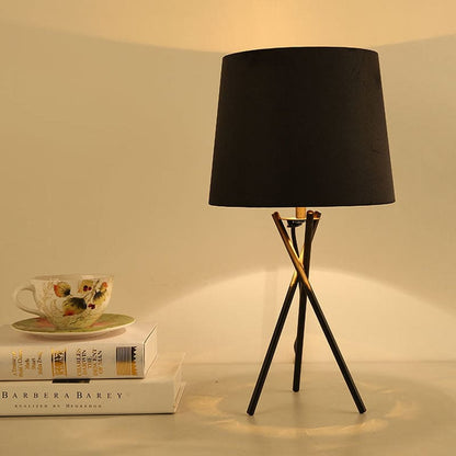Lampe de Table Élégante avec Abat Jour en Tissu – coloris Noir