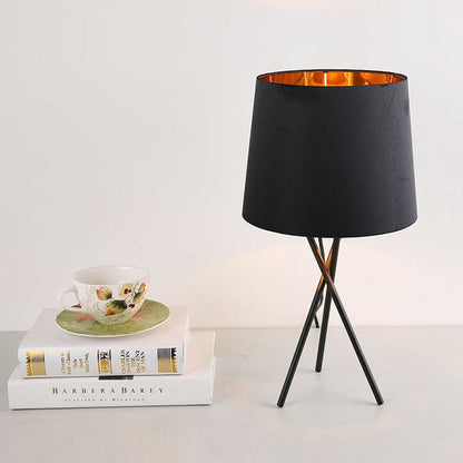 Lampe de Table Élégante avec Abat Jour en Tissu