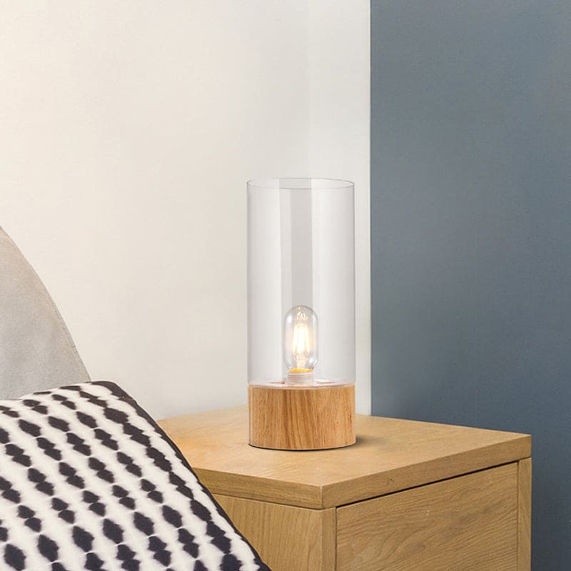 Lampe de Table Design en Bois et Métal