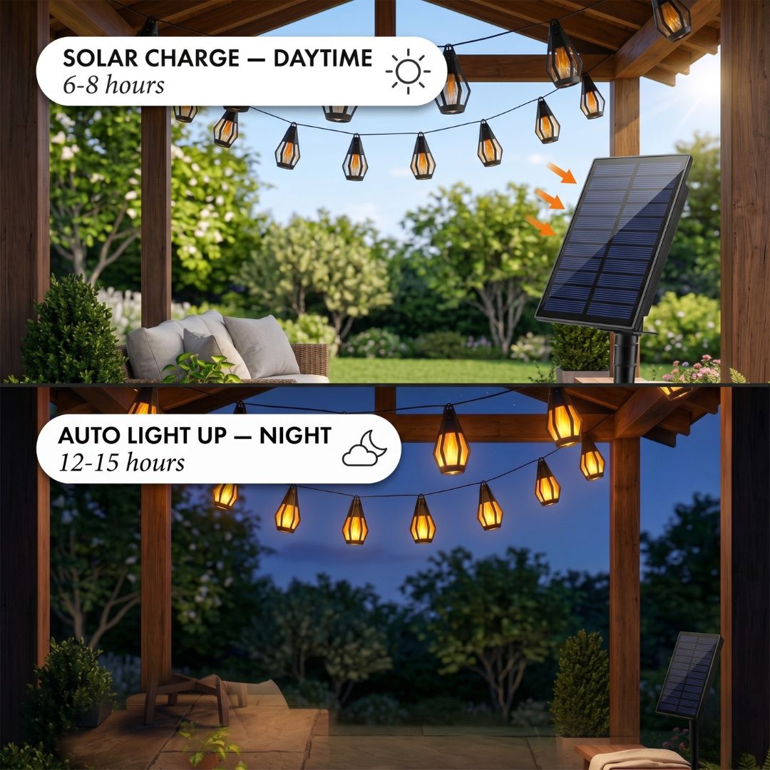GlowNest - Ambiance Flamme Authentique pour des Soirées Extérieures Sûres et Confortables