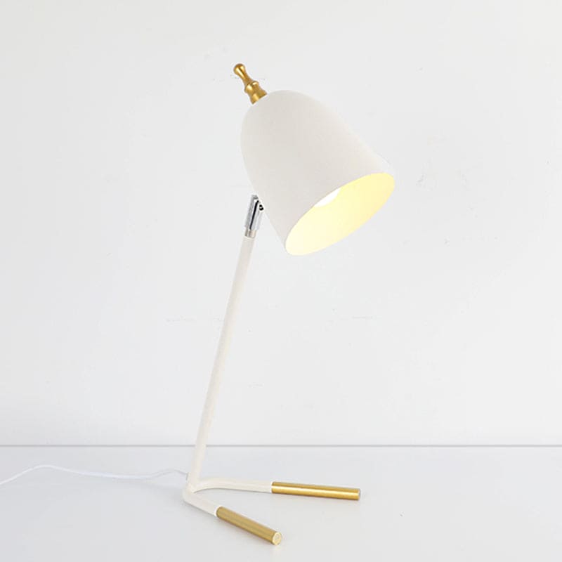 Lampe de Bureau Élégante en Métal avec Abat-jour Dôme
