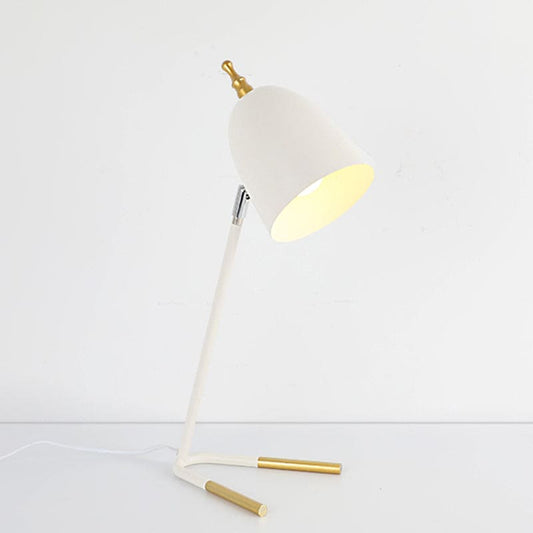 Lampe de Bureau Élégante en Métal avec Abat-jour Dôme