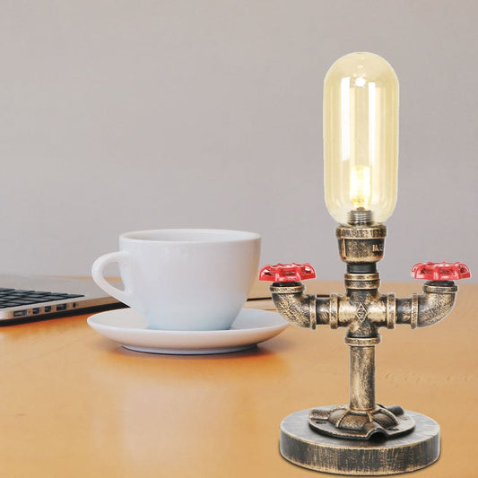 Lampe de Table Métal Élégante avec Abat-Jour Industriel