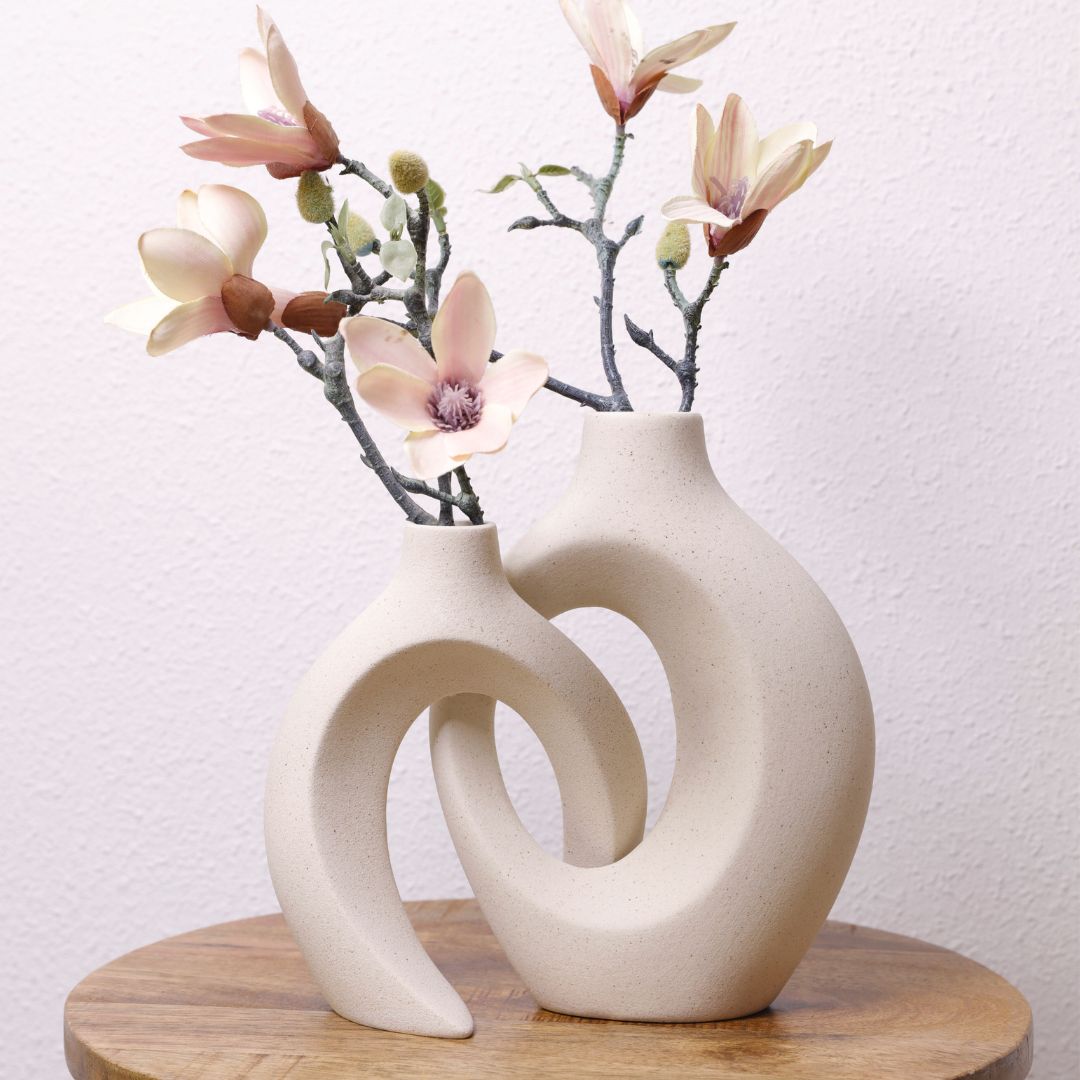 Floravault - Vase en Céramique Tissée pour Compositions Florales